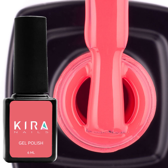 Гель-лак Kira Nails №097 (дуже яскравий рожевий, неоновий, емаль), 6 мл2