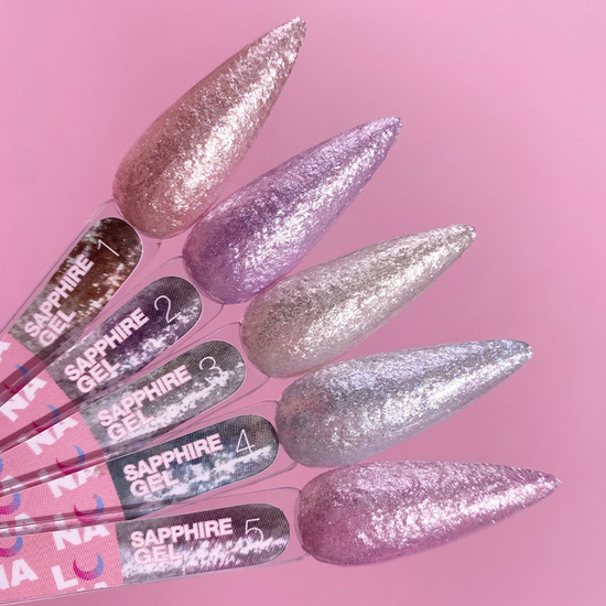 Блесточки для ногтей LUNA Sapphire Gel №2 5 мл, Цвет: №24