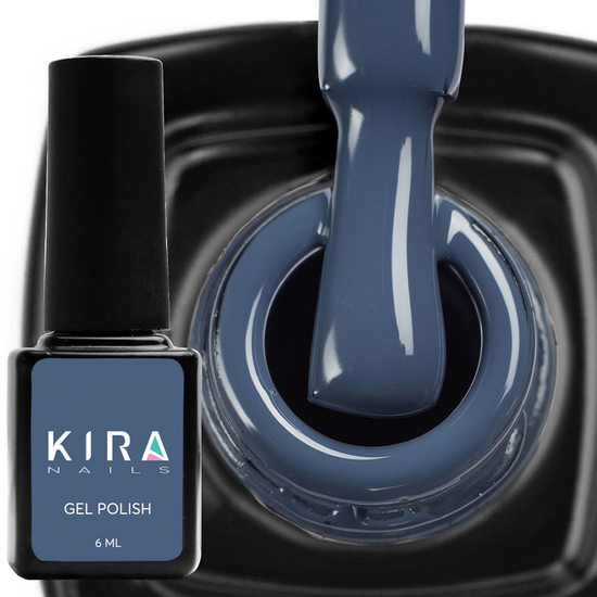 Гель-лак Kira Nails №161 (темный сине-лазурный, эмаль), 6 мл2