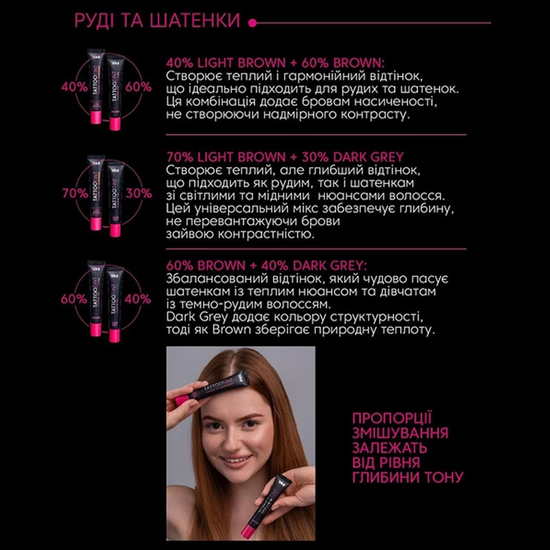 Краска для бровей и ресниц ZOLA TATTOO TINT Light Brown 15 мл, Цвет: Light Brown5