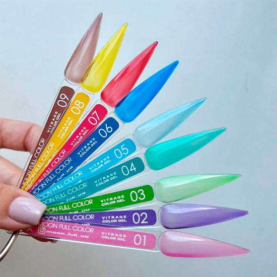 Гель-лак для ногтей MOON FULL Vitrage Collor Gel №06, 8 мл, Цвет: 062