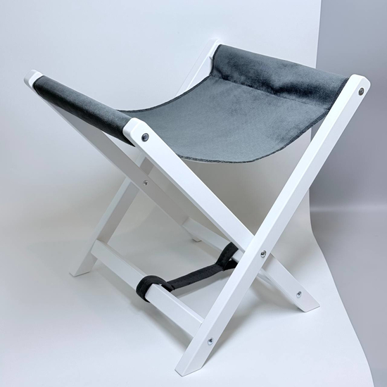 Подставка под сумку белая с темно-серой тканью, Цвет: біла з темно-сірою тканиною