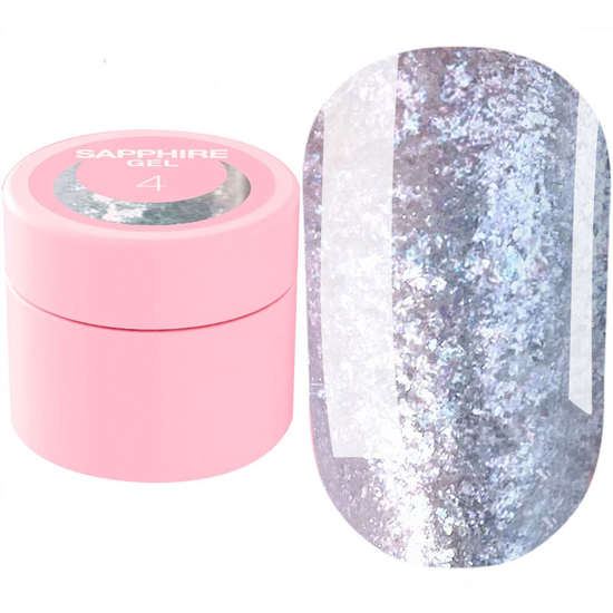 Блесточки для ногтей LUNA Sapphire Gel №4 5 мл, Цвет: №4
