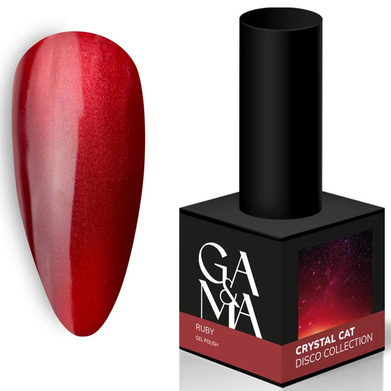 Гель-лак GA&MA Crystal Cat Ruby / Кристалл Кет Рубі 10 мл, Цвет: Ruby
