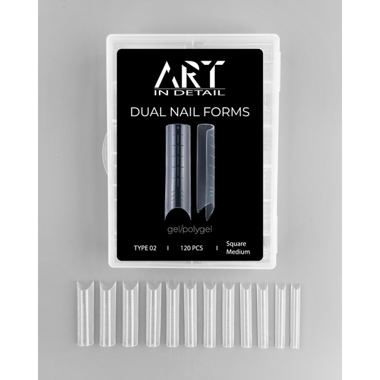 Многоразовые верхние формы ART Dual Nail Forms, Type 02, Размер: 023