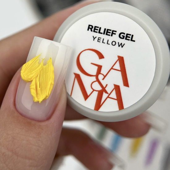 Гель паста для ногтей GA&MA Relief Gel Yellow 5 г, Цвет: Yellow2