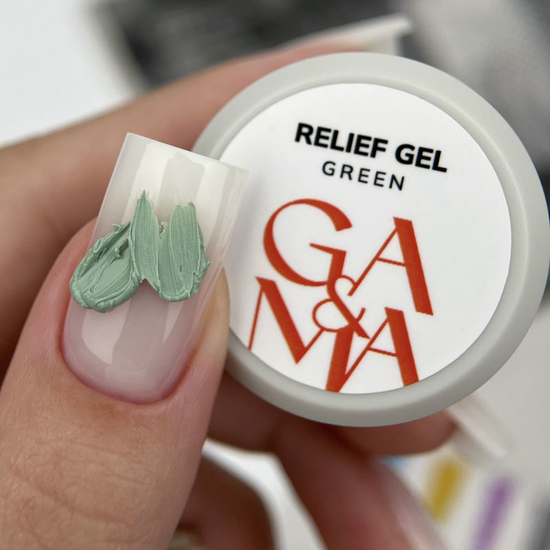 Гель паста для нігтів GA&MA Relief Gel Green 5 г, Цвет: Green2
