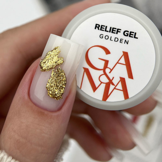 Гель паста для нігтів GA&MA Relief Gel Golden 5 г, Цвет: Golden2