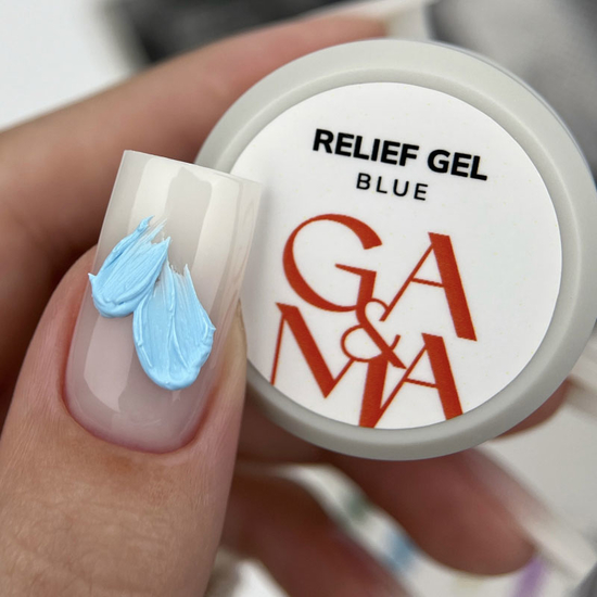 Гель паста для нігтів GA&MA Relief Gel Blue 5 г, Цвет: Blue2