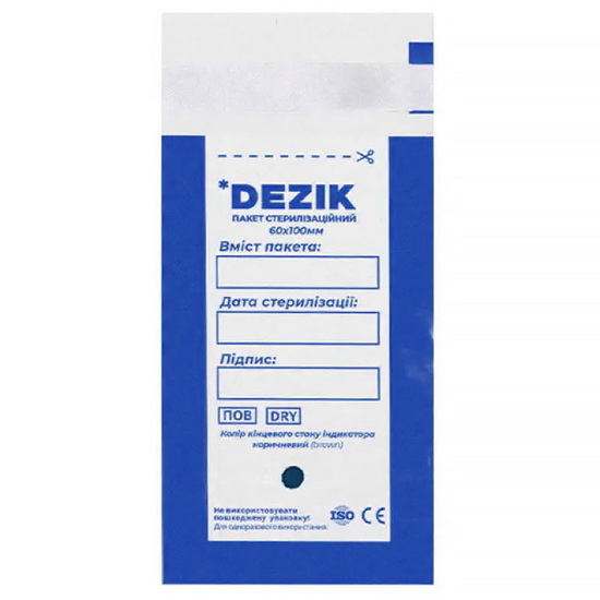 Пакеты для стерилизации прозрачные Dezik 60*100 100 шт