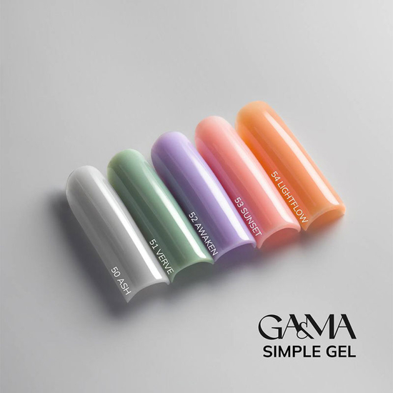 Гель для укрепления и наращивания GA&MA Simple Gel №054 Lightflow 15 мл, Объем: 15 мл, Цвет: 0542