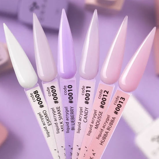 Гель для нігтів DNKa Liquid Acrygel 0011 Candy 12 мл, Об`єм: 12 мл, Колір: 00112