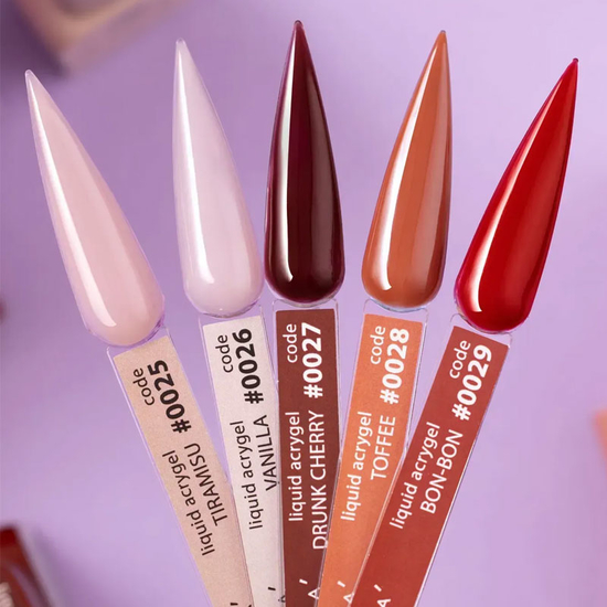 Гель для ногтей DNKa Liquid Acrygel 0027 Drunk cherry 12 мл, Объем: 12 мл, Цвет: 00272