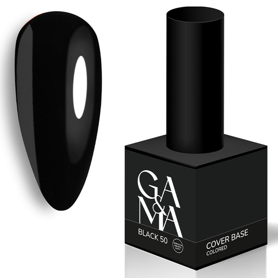 Камуфлирующая база GA&MA Cover base Colored 050 Black (формула одного слоя) 15 мл, Объем: 15 мл, Цвет: 050