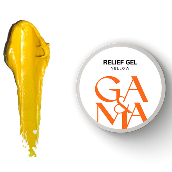 Гель паста для ногтей GA&MA Relief Gel Yellow 5 г, Цвет: Yellow