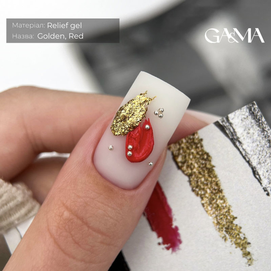 Гель паста для нігтів GA&MA Relief Gel Golden 5 г, Цвет: Golden3