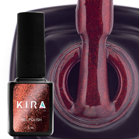 Гель-лак Kira Nails Cat Eye №004, 6 мл, Цвет: 004
, Вид: Цветной гель-лак, Цвет: Бордовый2