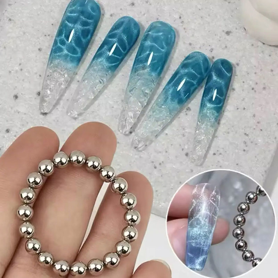 Магнит для гель-лака "кошачий глаз", круглые бусины (5мм/20шт)