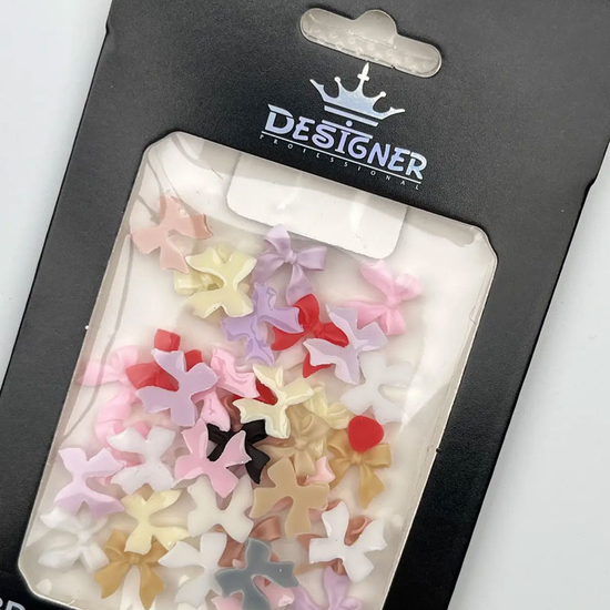 Набор объемного 3D декора Designer Бантики пастельных цветов – В14 50 шт./уп., Цвет: В142