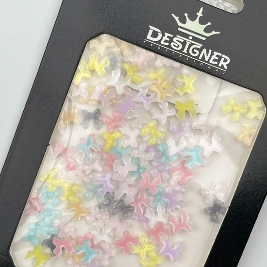 Набор объемного 3D декора Designer Бантики пастельных цветов – В19 100 шт./уп., Цвет: В192