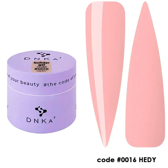 Гель для нарощування DNKa Builder Gel №0016 Hedy 15 мл, Об`єм: 15 мл, Колір: 0016