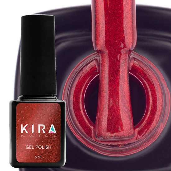 Гель-лак Kira Nails Cat Eye №001, 6 мл, Колір: 001, Вид: Кольоровий гель-лак, Колір: Червоний2
