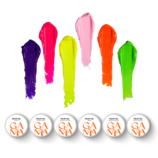 Гель паста для ногтей GA&MA Relief Gel Neon Green 5 г, Цвет: Neon Green2