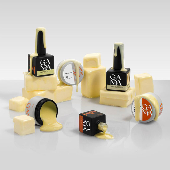 Цветная база GA&MA Cover base Colored 055 Light Butter 15 мл, Объем: 15 мл, Цвет: 0555