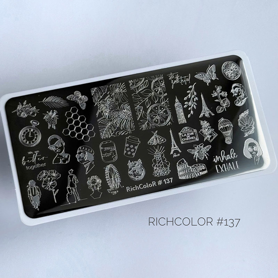 Пластина для стемпинга RichColor-137, Цвет: 1372