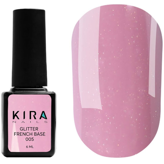 База для гель-лаку Kira Nails Glitter French Base 005 6 мл, Колір: 005