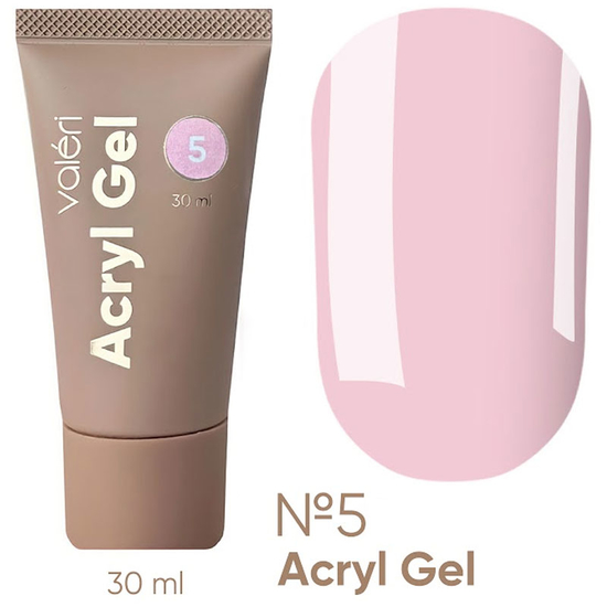 Акрил-гель Valeri Acryl Gel №05 Розовый 30 мл, Объем: -30 мл, Цвет: 05