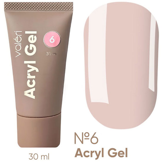 Акрил-гель Valeri Acryl Gel №06 Рожево-персиковий 30 мл, Об`єм: 30 мл
, Колір: 06