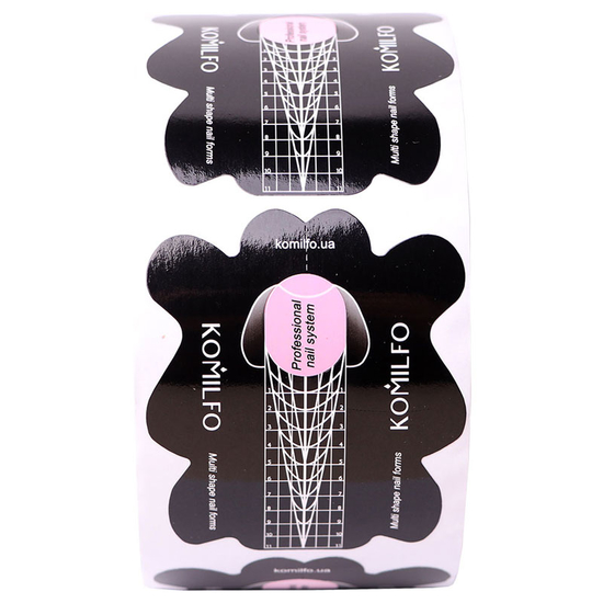 Komilfo Multi Shape Nail Forms 500 pcs - мультифункциональные формы для наращивания2