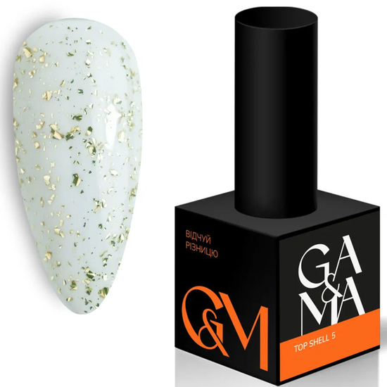 Топ для гель-лака без ЛС GaMa Top Shell №005 (обновленный) 10 мл, Объем: 10 мл, Цвет: 005
