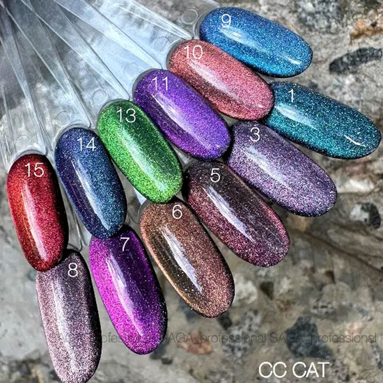 Гель-лак светоотражающий SAGA Cat Chameleon, №14, 8 мл, Цвет: 14
4