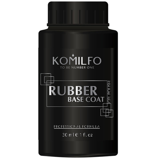 База Komilfo Rubber Base Coat - каучуковая база для гель-лака, 30 мл (без кисточки), Объем: 30 мл бочонок