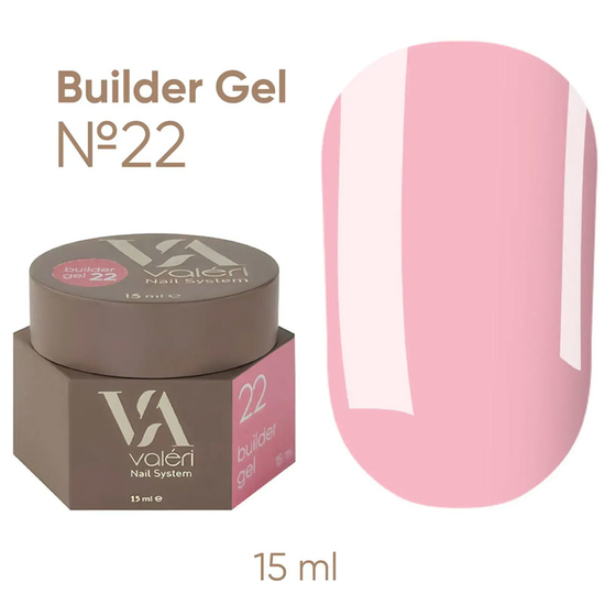 Гель для нарощування Valeri Builder Gel 22 15 мл, Объем: 15 мл, Цвет: 22