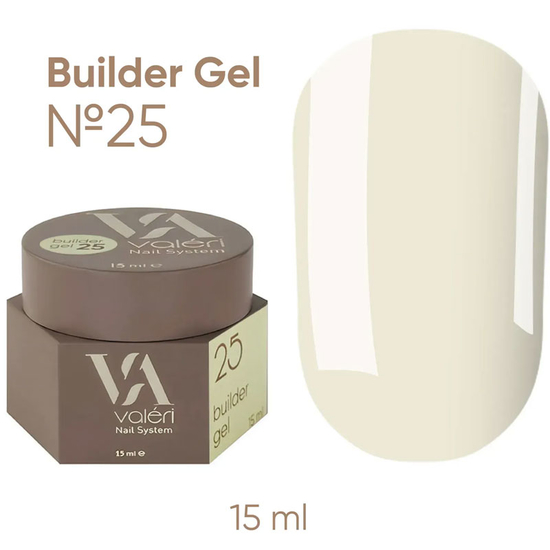 Гель для нарощування Valeri Builder Gel 25 15 мл, Объем: 15 мл, Цвет: 25