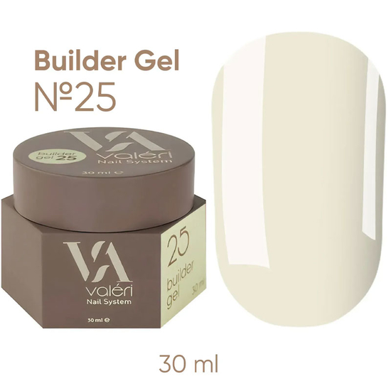 Гель для нарощування Valeri Builder Gel 25 30 мл, Объем: 30 мл, Цвет: 25