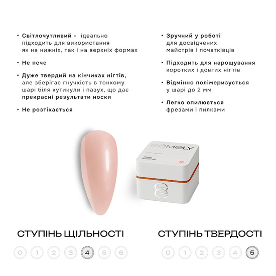 Гель для зміцнення та нарощування GÉMELY ex GA&MA Power Builder gel 024 30 мл, Объем: -30 мл, Цвет: 0245