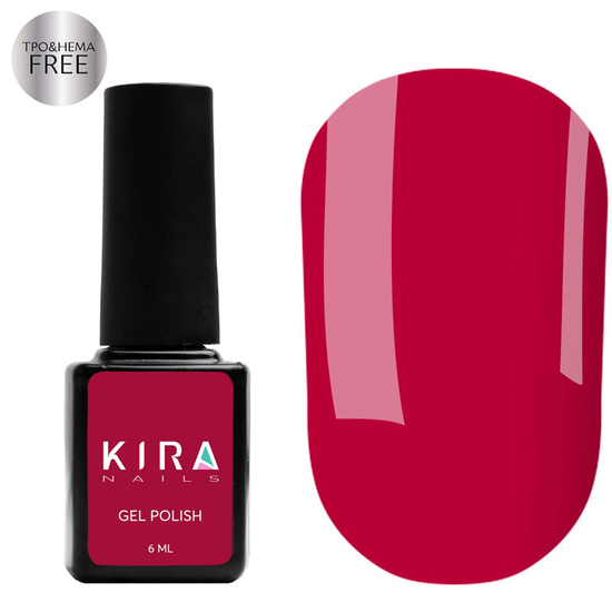 Гель-лак Kira Nails №040 (темно-червоний, емаль) HEMA/TPO free 6 мл