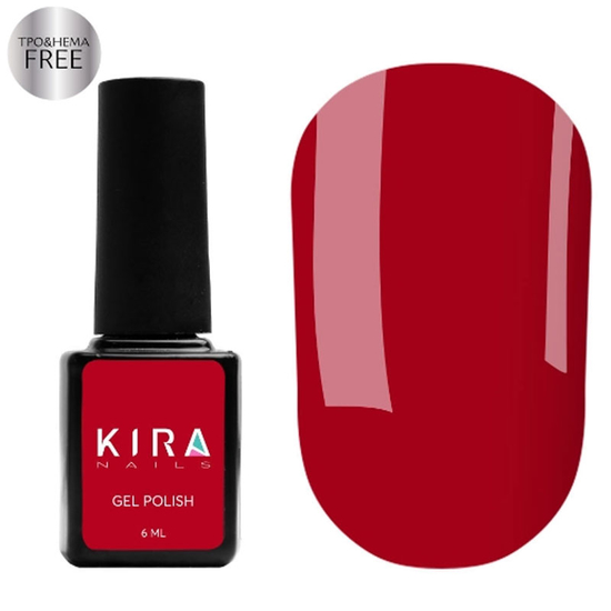 Гель-лак Kira Nails №041 (бордовий, емаль) HEMA/TPO free 6 мл