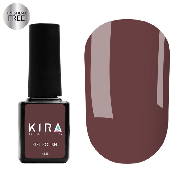 Гель-лак Kira Nails №121 (темно-шоколадный, эмаль), 6 мл