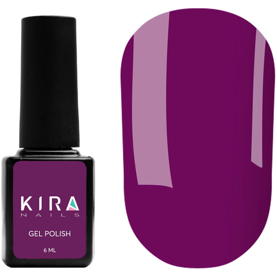 Гель-лак Kira Nails №151 (баклажанний, емаль), 6 мл