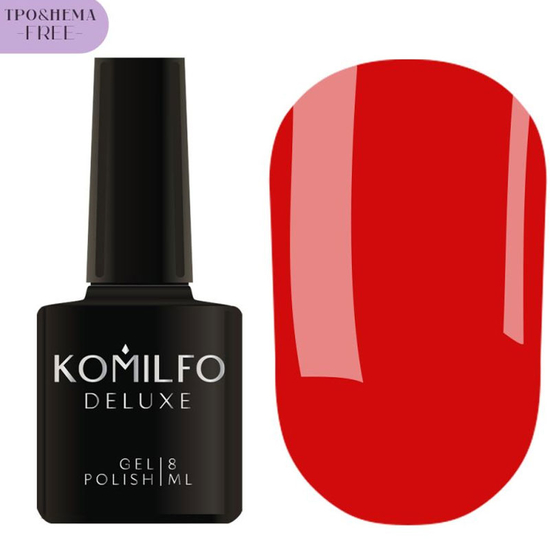 Гель-лак Komilfo Red Code Collection №001 HEMA/TPO free 8 мл, Колір: 001