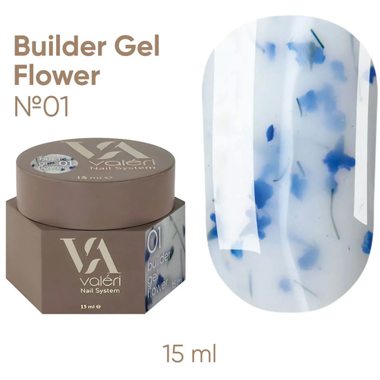 Гель для наращивания Valeri Builder Gel Flower №01 15 мл, Цвет: 01
2