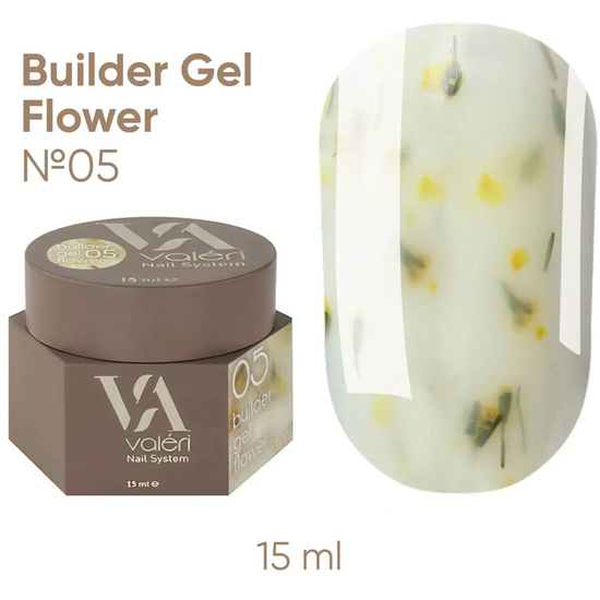 Гель для наращивания Valeri Builder Gel Flower №05 15 мл, Цвет: 05